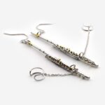 Boucles d'oreilles Flûte Or et Argent