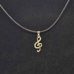 Collier clef de sol - Cuir tressé – Image 3
