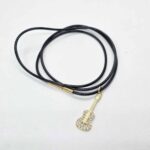 Collier Guitare - Cuir tressé