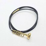 Collier trompette - Cuir tressé