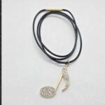 Collier grande croche - Cuir tressé