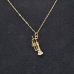 Collier trompette - Chaine or – Image 3