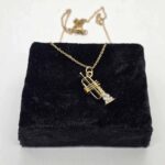 Collier trompette - Chaine or – Image 4