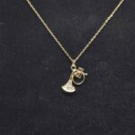 Collier petit cor - Chaine or – Image 3