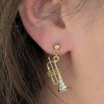 Petites boucles d'oreille Trompette – Image 2