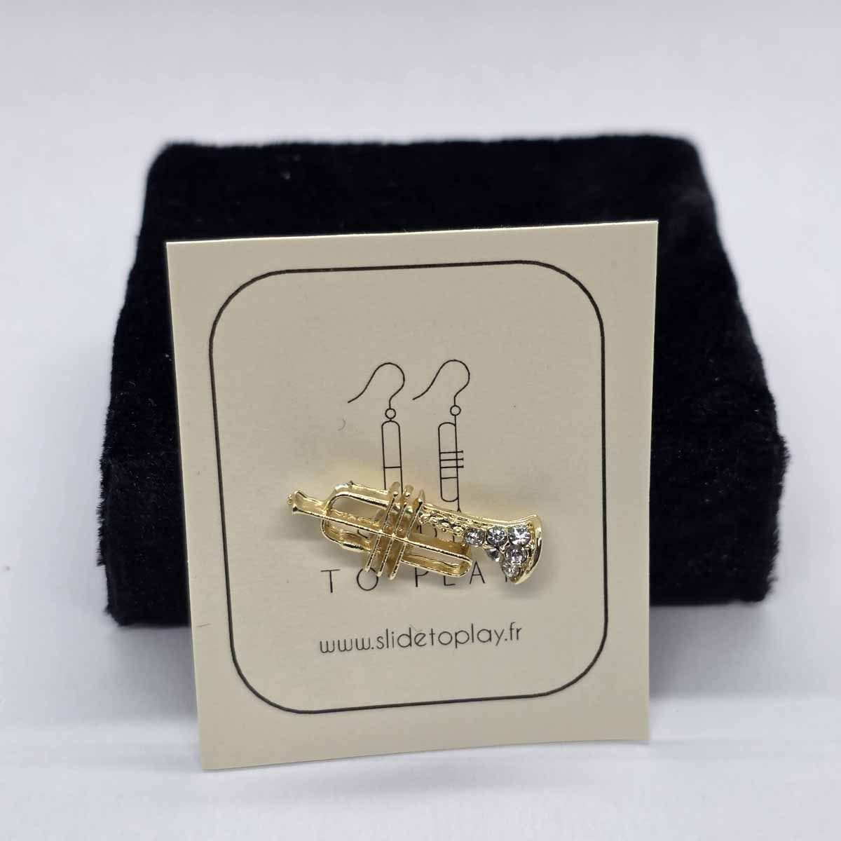 pins trompette strass Pin's Trompette strass – Image 1