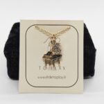 Collier petit piano - Chaine or