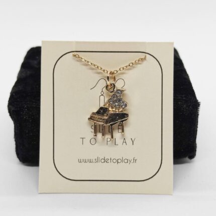 Collier petit piano - Chaine or