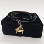 Collier petit piano - Cuir tressé – Image 3