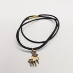 Collier petit piano - Cuir tressé